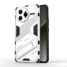 For Redmi K80 Pro Punk Armor 2 in 1 PC + TPU Phone Case with Holder(White) - 1