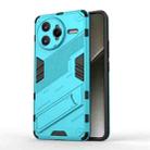 For Redmi K80 Pro Punk Armor 2 in 1 PC + TPU Phone Case with Holder(Blue) - 1