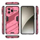 For Redmi K80 Pro Punk Armor 2 in 1 PC + TPU Phone Case with Holder(Light Red) - 3