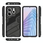 For Redmi Note 14 5G Punk Armor 2 in 1 PC + TPU Phone Case with Holder(Black) - 3