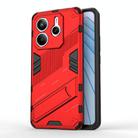 For Redmi Note 14 5G Punk Armor 2 in 1 PC + TPU Phone Case with Holder(Red) - 1