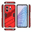 For Redmi Note 14 5G Punk Armor 2 in 1 PC + TPU Phone Case with Holder(Red) - 3