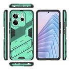 For Redmi Note 14 5G Punk Armor 2 in 1 PC + TPU Phone Case with Holder(Green) - 3