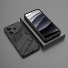 For Redmi Note 14 4G 163.25mm Punk Armor 2 in 1 PC + TPU Phone Case with Holder(Black) - 2