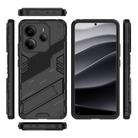 For Redmi Note 14 4G 163.25mm Punk Armor 2 in 1 PC + TPU Phone Case with Holder(Black) - 3