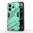 For Redmi Note 14 4G 163.25mm Punk Armor 2 in 1 PC + TPU Phone Case with Holder(Green) - 1