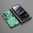 For Redmi Note 14 4G 163.25mm Punk Armor 2 in 1 PC + TPU Phone Case with Holder(Green) - 2