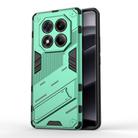 For Redmi Note 14 Pro 4G Punk Armor 2 in 1 PC + TPU Phone Case with Holder(Green) - 1