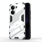 For Redmi Note Turbo 4 Punk Armor 2 in 1 PC + TPU Phone Case with Holder(White) - 1