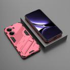 For Redmi Note Turbo 4 Punk Armor 2 in 1 PC + TPU Phone Case with Holder(Light Red) - 2