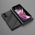 For Redmi A5 4G 171.1mm / Poco C71 Punk Armor 2 in 1 PC + TPU Phone Case with Holder(Black) - 2