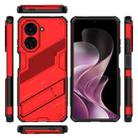 For Redmi A5 4G 171.1mm / Poco C71 Punk Armor 2 in 1 PC + TPU Phone Case with Holder(Red) - 3