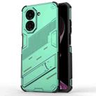 For Redmi A5 4G 171.1mm / Poco C71 Punk Armor 2 in 1 PC + TPU Phone Case with Holder(Green) - 1