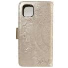 For Xiaomi Redmi 13 4G Totem Flower Embossed Leather Phone Case with Lanyard(Gold) - 3