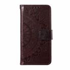 For Xiaomi Redmi Note 14 5G Totem Flower Embossed Leather Phone Case with Lanyard(Brown) - 2