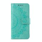 For Redmi Note 14 Pro 4G Totem Flower Embossed Leather Phone Case with Lanyard(Green) - 2