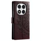 For Redmi Note 14 Pro 4G Totem Flower Embossed Leather Phone Case with Lanyard(Brown) - 3