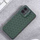For Motorola Moto G14 Honeycomb Radiating Lens Holder TPU Phone Case(Green) - 2