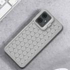 For Motorola Moto G14 Honeycomb Radiating Lens Holder TPU Phone Case(Grey) - 2