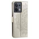 For Motorola Edge 50 Ultra Totem Flower Embossed Leather Phone Case with Lanyard(Gold) - 3