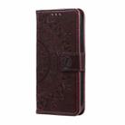 For Motorola Edge 50 Ultra Totem Flower Embossed Leather Phone Case with Lanyard(Brown) - 2