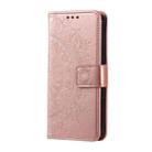 For Motorola Edge 50 Ultra Totem Flower Embossed Leather Phone Case with Lanyard(Rose Gold) - 2