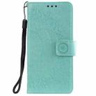 For Motorola Edge 50 Fusion Totem Flower Embossed Leather Phone Case with Lanyard(Green) - 2