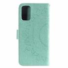 For Motorola Edge 50 Fusion Totem Flower Embossed Leather Phone Case with Lanyard(Green) - 3