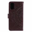 For Motorola Edge 50 Fusion Totem Flower Embossed Leather Phone Case with Lanyard(Brown) - 3