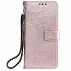 For Motorola Edge 50 Fusion Totem Flower Embossed Leather Phone Case with Lanyard(Rose Gold) - 2
