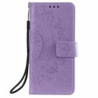 For Motorola Edge 50 Fusion Totem Flower Embossed Leather Phone Case with Lanyard(Purple) - 2