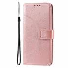 For Motorola Edge 50 Neo Totem Flower Embossed Leather Phone Case with Lanyard(Rose Gold) - 2