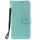 For Motorola Moto G35 Totem Flower Embossed Leather Phone Case with Lanyard(Green) - 2