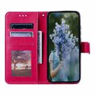 For Motorola Moto G75 5G Totem Flower Embossed Leather Phone Case with Lanyard(Red) - 3