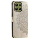 For Motorola Moto G05 Totem Flower Embossed Leather Phone Case with Lanyard(Gold) - 3
