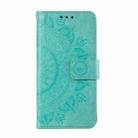 For Motorola Moto G15 Totem Flower Embossed Leather Phone Case with Lanyard(Green) - 2