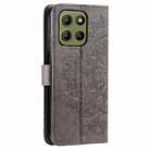 For Motorola Moto G15 Totem Flower Embossed Leather Phone Case with Lanyard(Grey) - 3