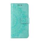 For Motorola Edge 60 Fusion Totem Flower Embossed Leather Phone Case with Lanyard(Green) - 2