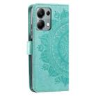For Motorola Edge 60 Fusion Totem Flower Embossed Leather Phone Case with Lanyard(Green) - 3