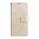 For Motorola Edge 60 Fusion Totem Flower Embossed Leather Phone Case with Lanyard(Gold) - 2