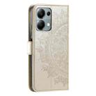 For Motorola Edge 60 Fusion Totem Flower Embossed Leather Phone Case with Lanyard(Gold) - 3