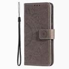 For Motorola Edge 60 Pro Totem Flower Embossed Leather Phone Case with Lanyard(Grey) - 2