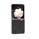 For Honor Magic V Flip PU Leather Frosted Transparent Edge Phone Case(Black) - 3