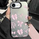 For iPhone 7 / 8 / SE 2022 Silver Painting PC Hybrid TPU Phone Case(Bow Black) - 1