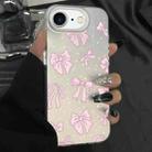 For iPhone 7 / 8 / SE 2022 Silver Painting PC Hybrid TPU Phone Case(Bow White) - 1