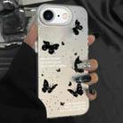 For iPhone 7 / 8 / SE 2022 Silver Painting PC Hybrid TPU Phone Case(Ink Butterfly White) - 1
