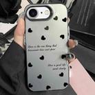For iPhone 7 / 8 / SE 2022 Silver Painting PC Hybrid TPU Phone Case(Love Hearts Black) - 1