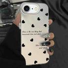 For iPhone 7 / 8 / SE 2022 Silver Painting PC Hybrid TPU Phone Case(Love Hearts White) - 1