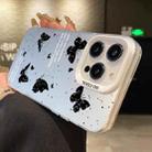 For iPhone 13 Pro Max Silver Painting PC Hybrid TPU Phone Case(Ink Butterfly White) - 2