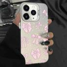 For iPhone 11 Pro Max Silver Painting PC Hybrid TPU Phone Case(Bow White) - 1